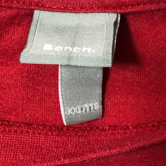 Bench T Shirt Mens 2XL Red Short Sleeve Logo Graphic Tee Center Logo Casual - Picture 5 of 6